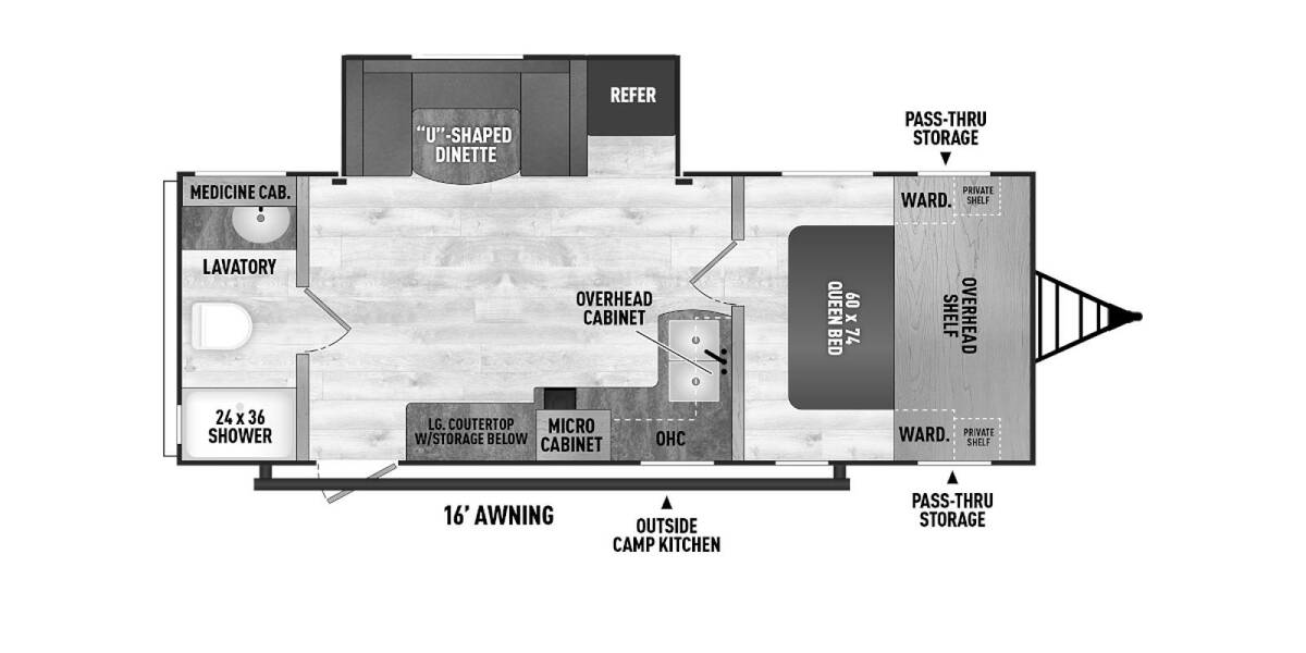 2023 FOREST RIVER VIKING 251RBS, , floor-plans-day image number 0