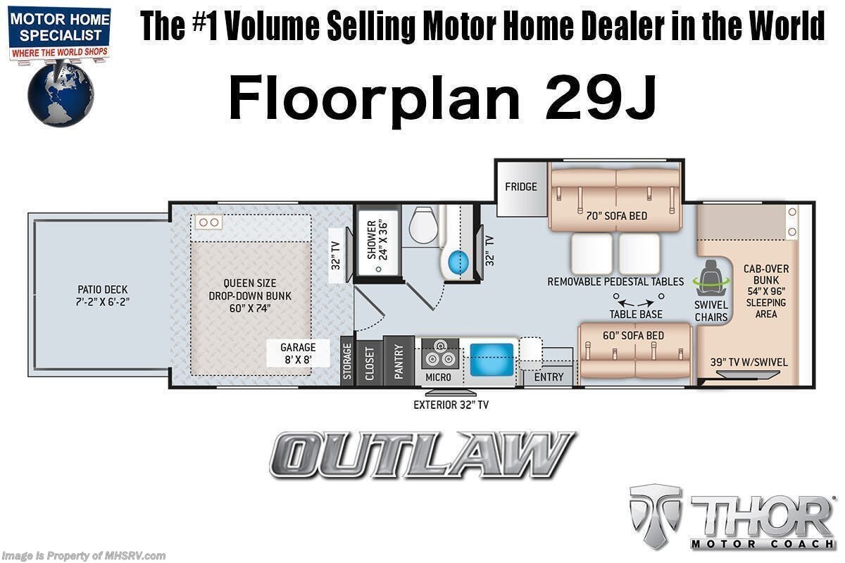 2024 Thor Motor Coach Outlaw 29j 23 For