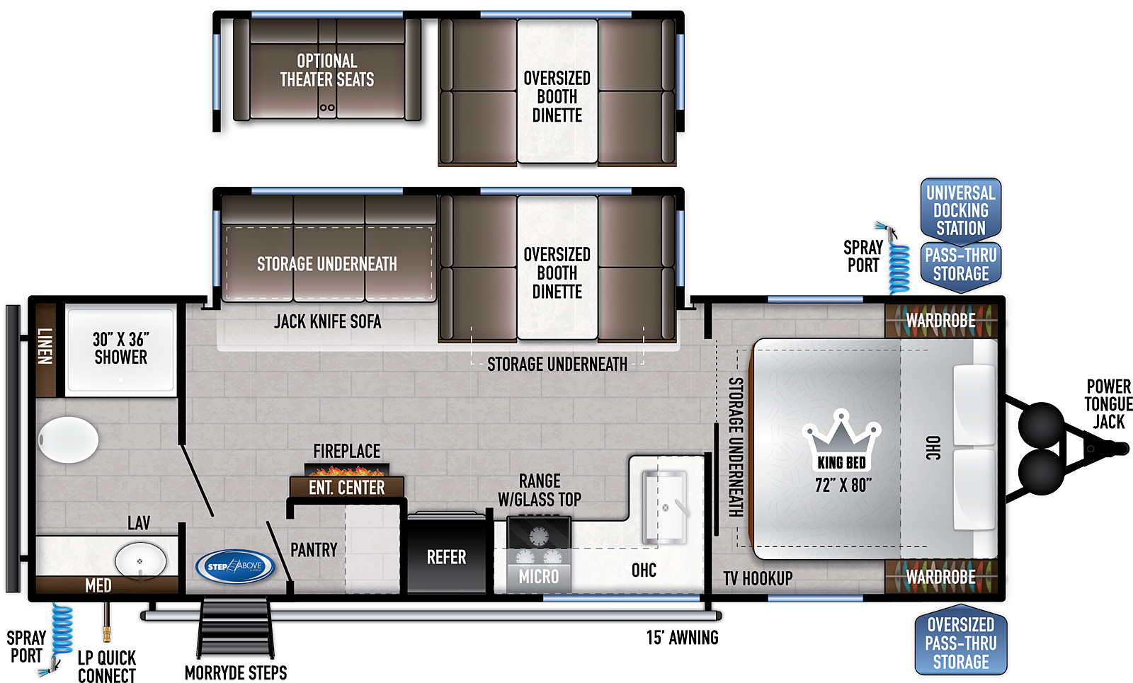 2022 EAST TO WEST RV DELLA TERRA 261RB, , floor-plans-day image number 0