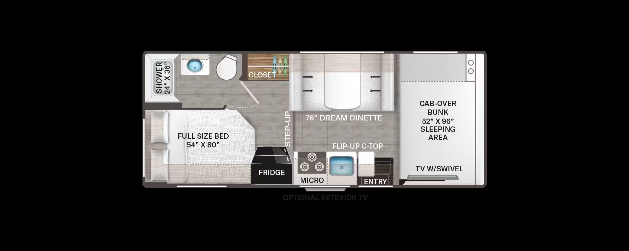 2024 THOR MOTOR COACH CHATEAU 22E*23, , floor-plans-day image number 0
