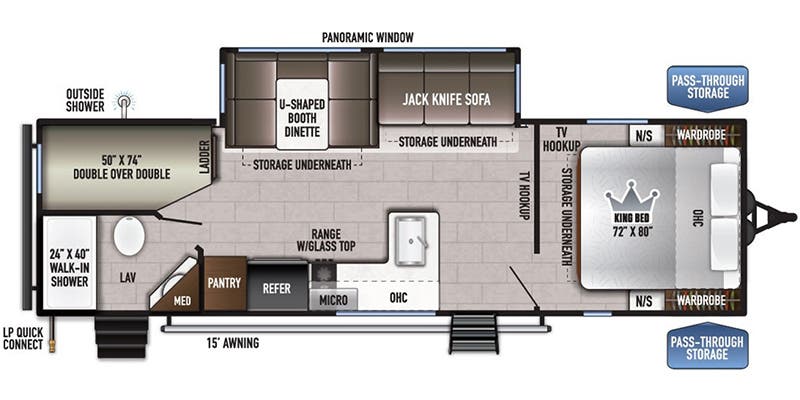 2024 EAST TO WEST RV DELLA TERRA 255BHLE, , floor-plans-day image number 0