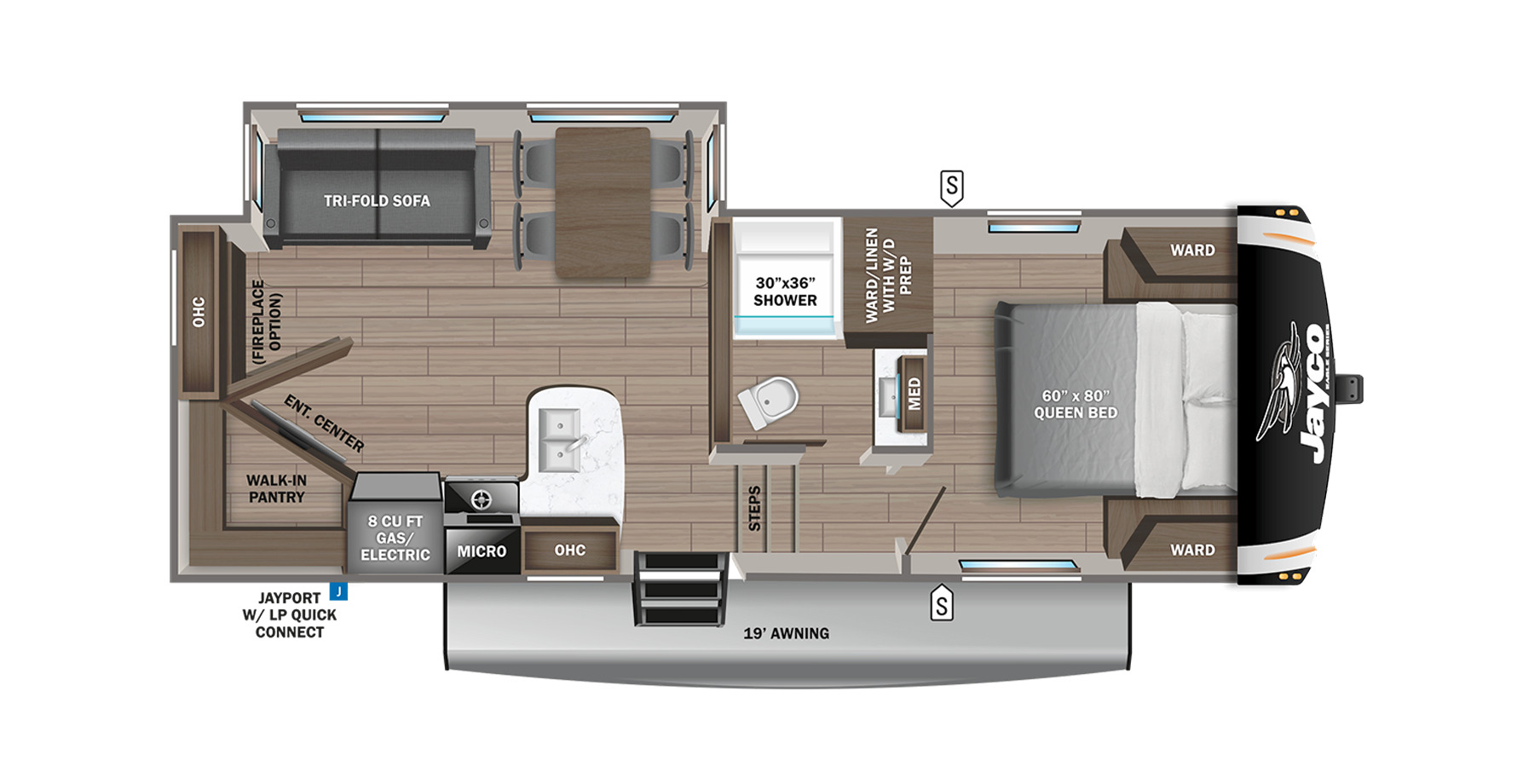 2023 JAYCO EAGLE HT 24RE, , floor-plans-day image number 0