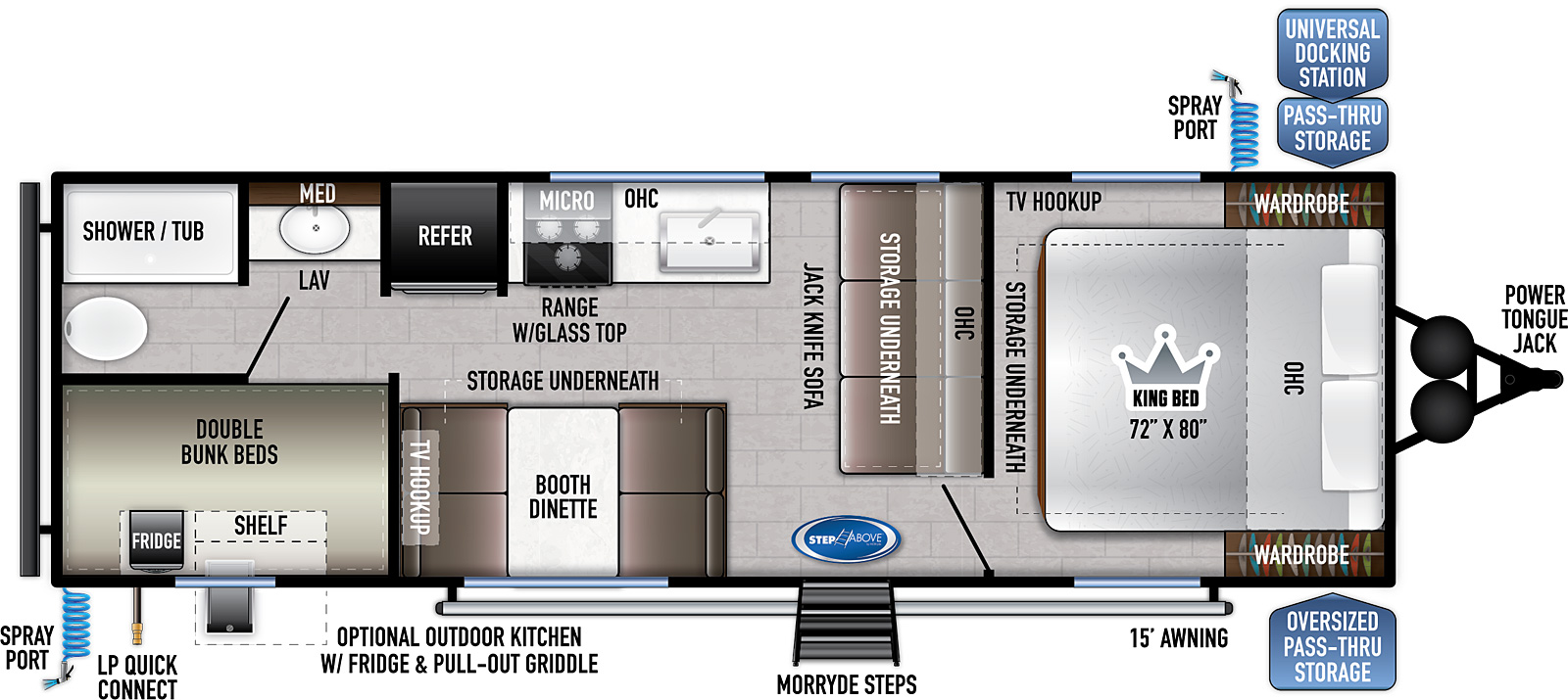 2023 EAST TO WEST RV DELLA TERRA 250BH, , floor-plans-day image number 0