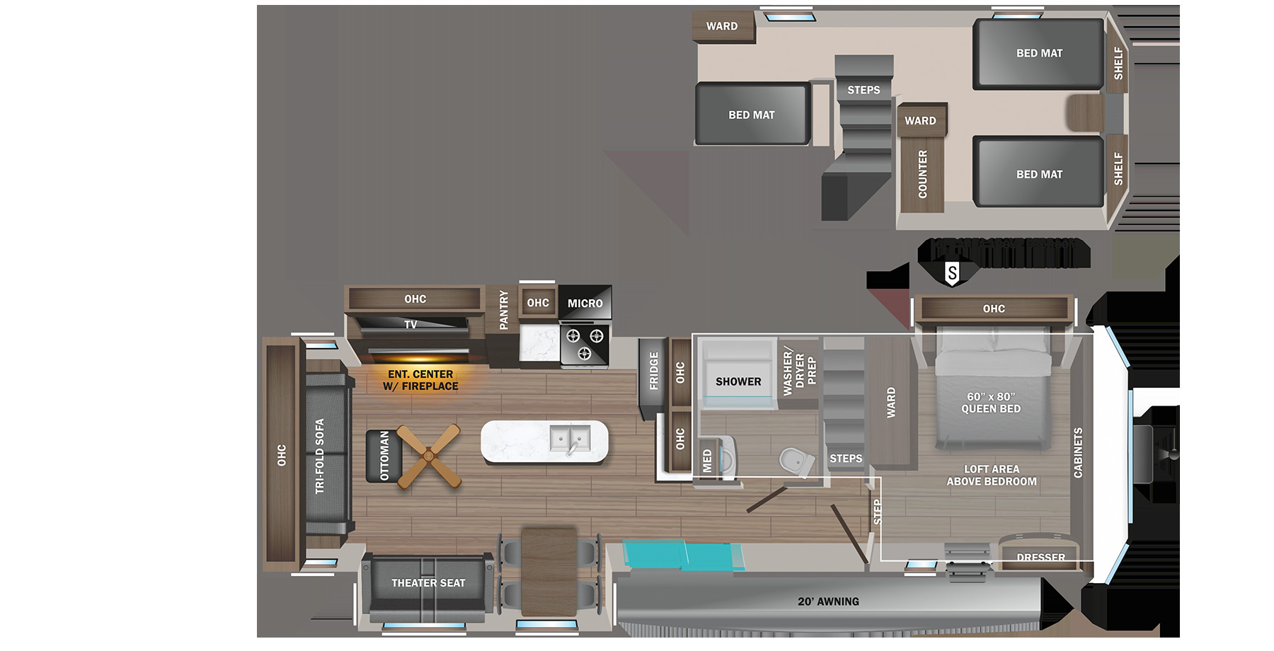 2024 JAYCO JAY FLIGHT 40DLFT, , floor-plans-day image number 0