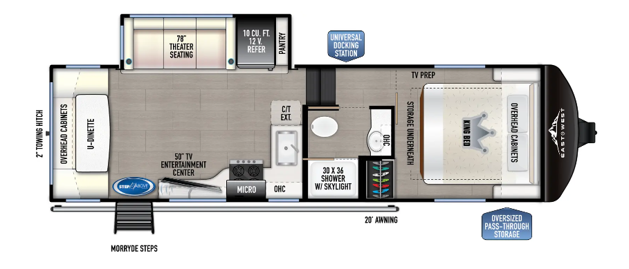2024 EAST TO WEST RV TANDARA 26RD, , floor-plans-day image number 0