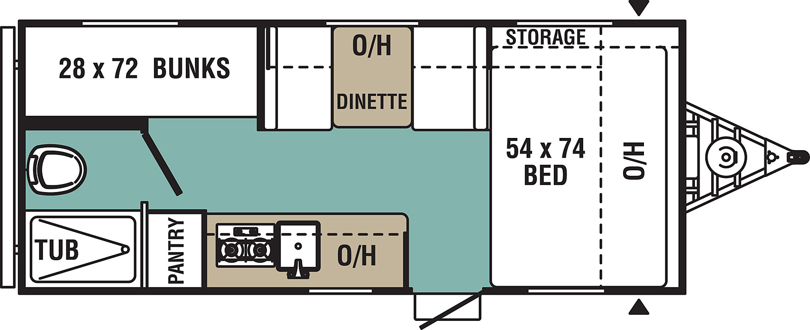 2022 FOREST RIVER VIKING 17BH, , floor-plans-day image number 0